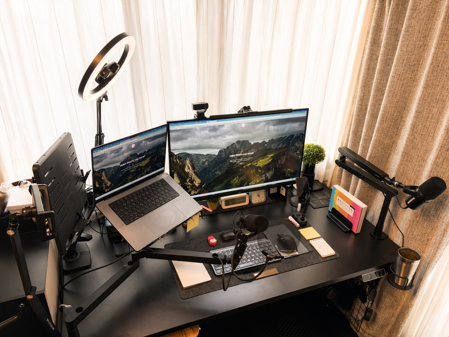 デスク・リングライト・マイク